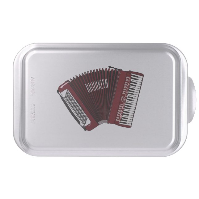 Accordion cartoon illustration cake pan (Front)
