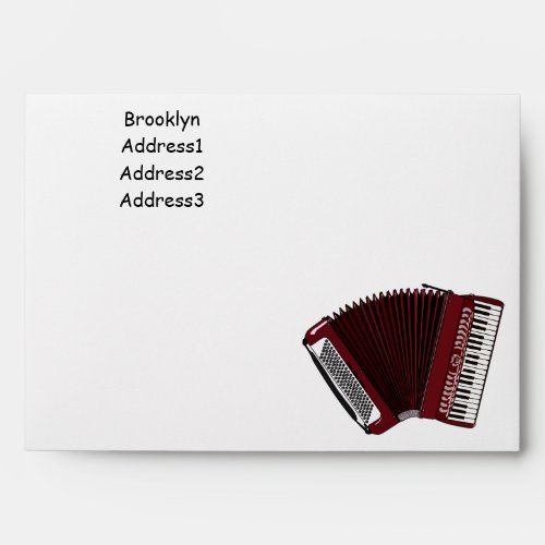 Accordion cartoon illustration envelope