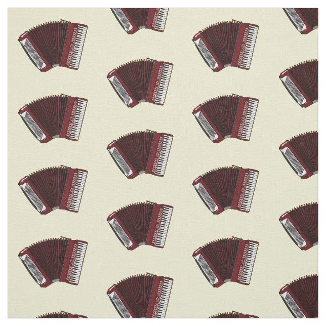 Accordion cartoon illustration fabric (Swatch)