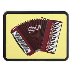 Accordion cartoon illustration hitch cover