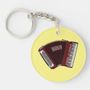 Accordion cartoon illustration keychain