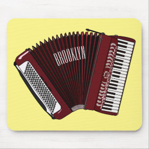 Accordion cartoon illustration mouse pad