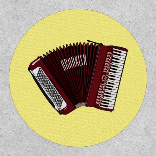 Accordion cartoon illustration patch