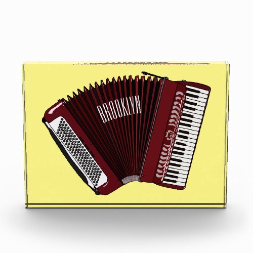 Accordion cartoon illustration photo block