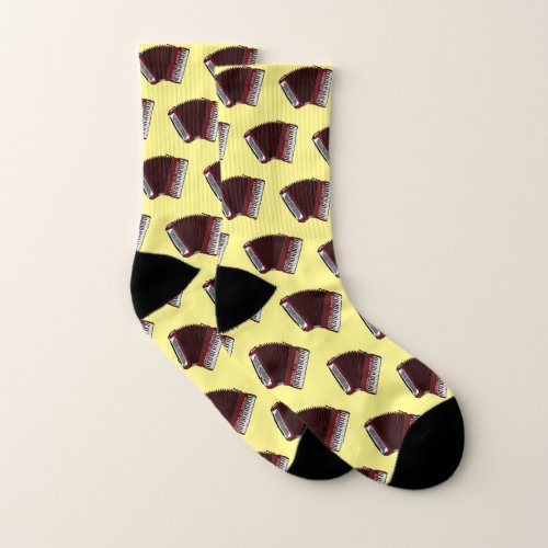 Accordion cartoon illustration socks