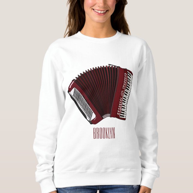 Accordion cartoon illustration sweatshirt (Front)