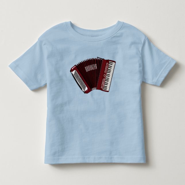 Accordion cartoon illustration toddler t-shirt (Front)