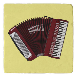 Accordion cartoon illustration trivet