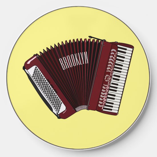 Accordion cartoon illustration wireless charger 