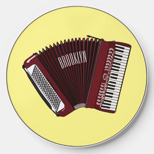 Accordion cartoon illustration wireless charger  (Front)