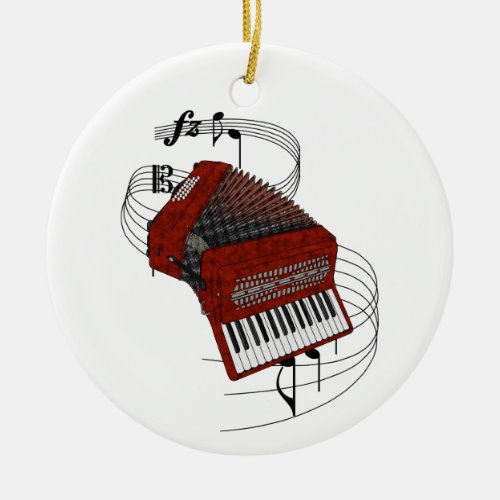 Accordion Ceramic Ornament