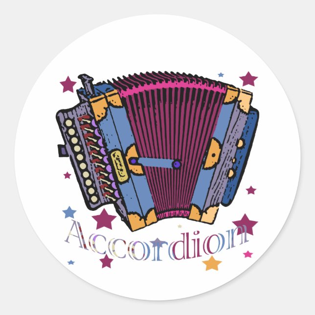 Accordion Classic Round Sticker (Front)