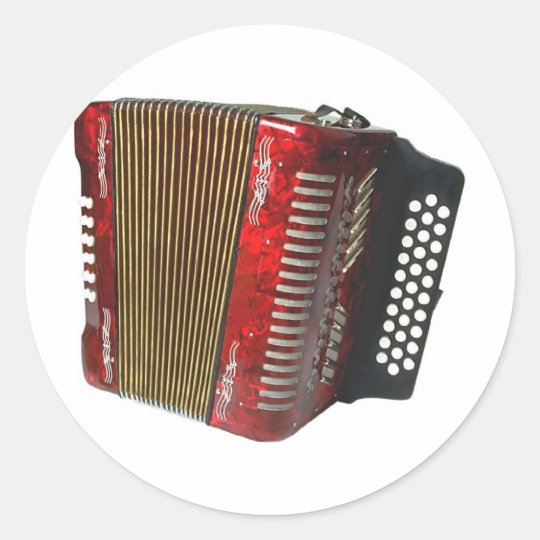 Accordion Classic Round Sticker