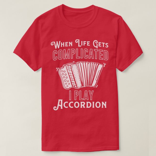 Accordion Concertina Melodeon Piano Accordion Gift T-Shirt (Design Front)