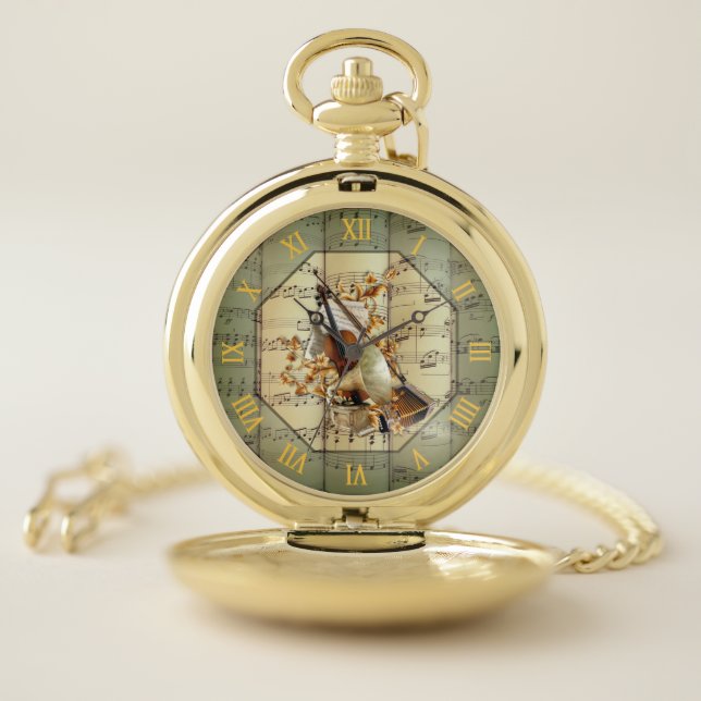  Accordion ~ Edison Phonograph ~ Cello  ~  Pocket Watch (Inside)