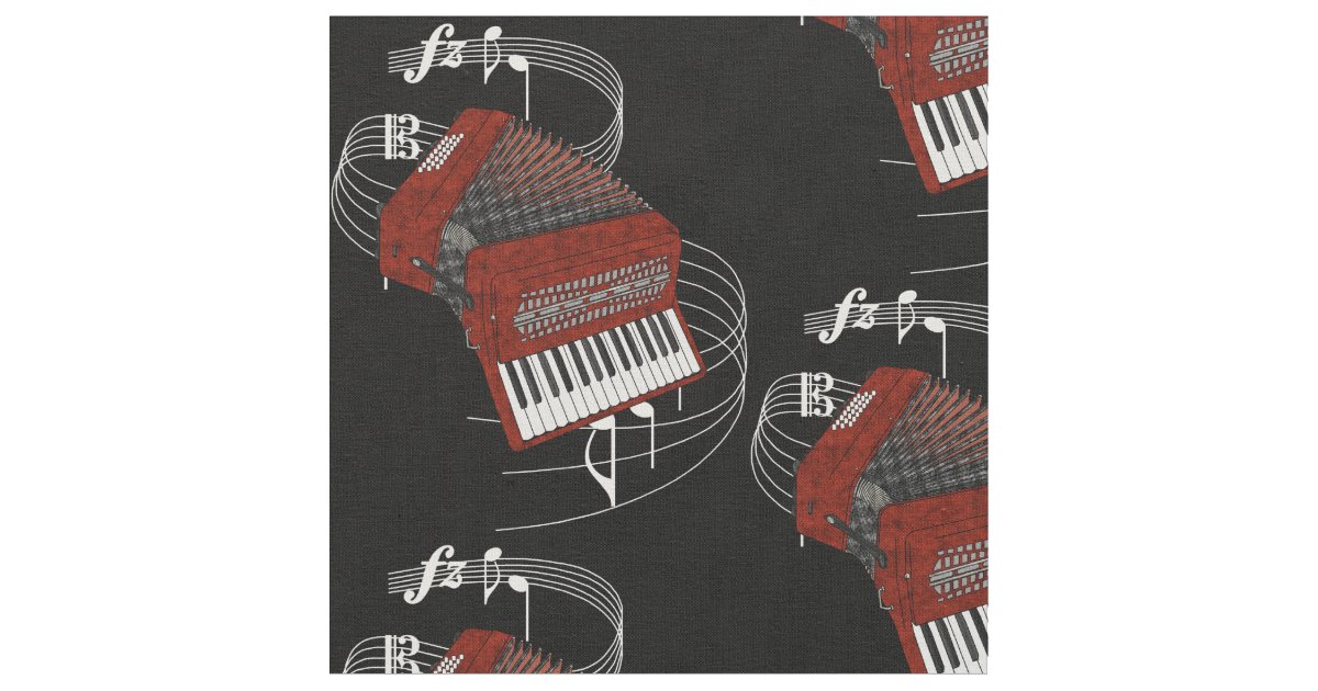 Accordion Fabric Dark Zazzle