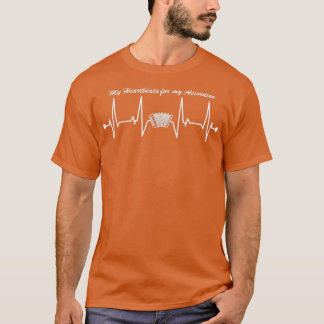 Accordion Heartbeat with Cute Slogan T-Shirt