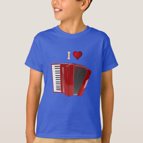 Accordion I Love My Red Accordion T_Shirt