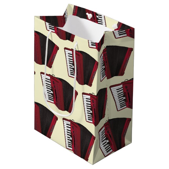 Accordion Instrument Musician Music Teacher Medium Gift Bag (Front Angled)