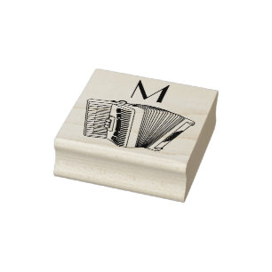 Accordion Instrument Musician Music Teacher Rubber Stamp