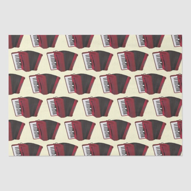 Accordion Instrument Musician Music Teacher Tissue Paper (Front)