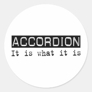 Accordion It Is Classic Round Sticker