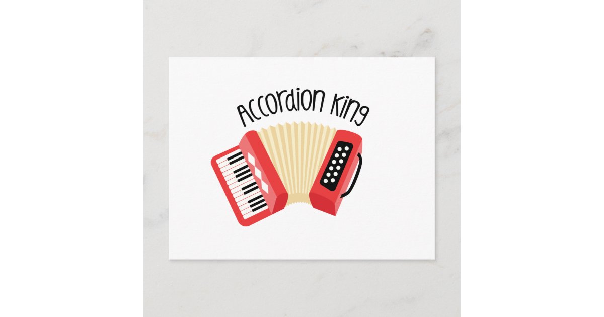 Accordion King Postcard