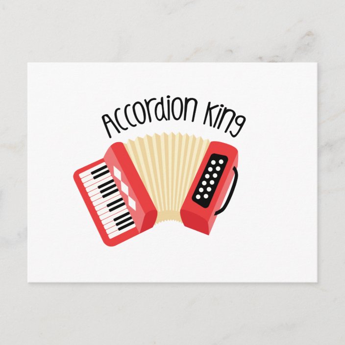 Accordion King Postcard