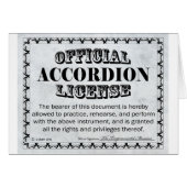 Accordion License (Front Horizontal)