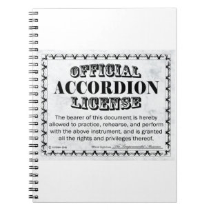 Accordion License Notebook