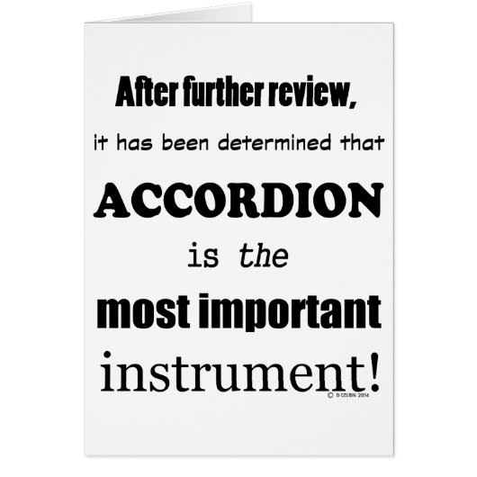 Accordion Most Important Instrument Cards (Front)