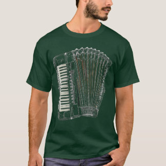 Accordion Music Instrument Motif Art Accordion fri T-Shirt