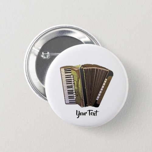 Accordion  Music Instrument Personalized Button