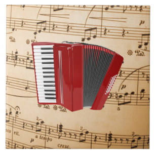 Accordion Music, popular design, Ceramic Tile