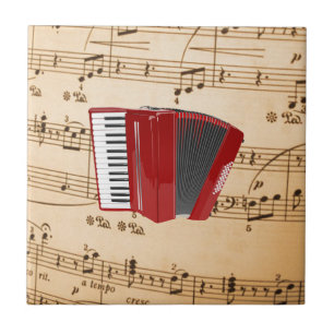 Accordion Music, popular design, Ceramic Tile