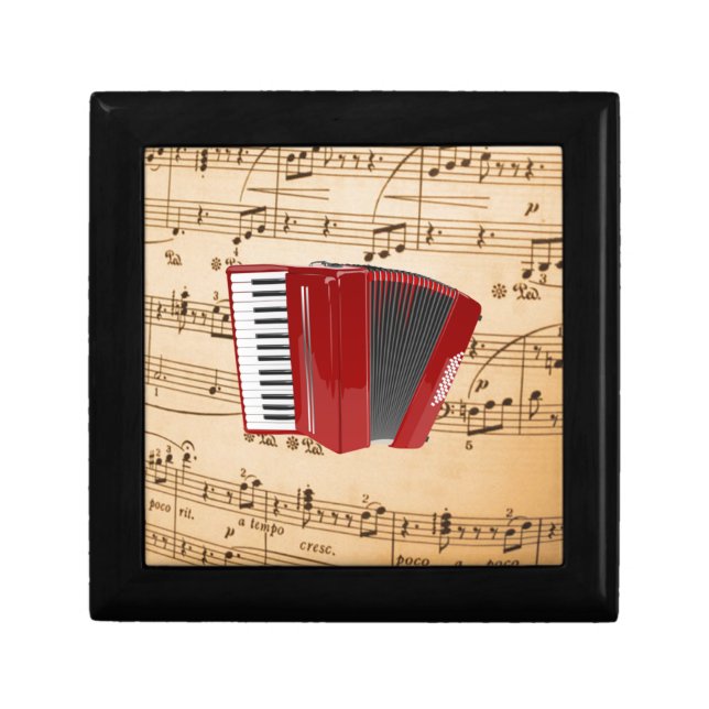 Accordion Music, popular design, Gift Box (Front)