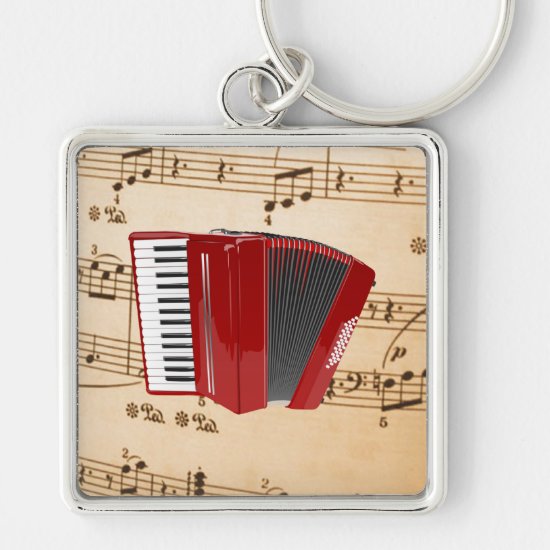 Accordion Music, popular design, Keychain