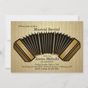 Accordion Music Recital Invitation