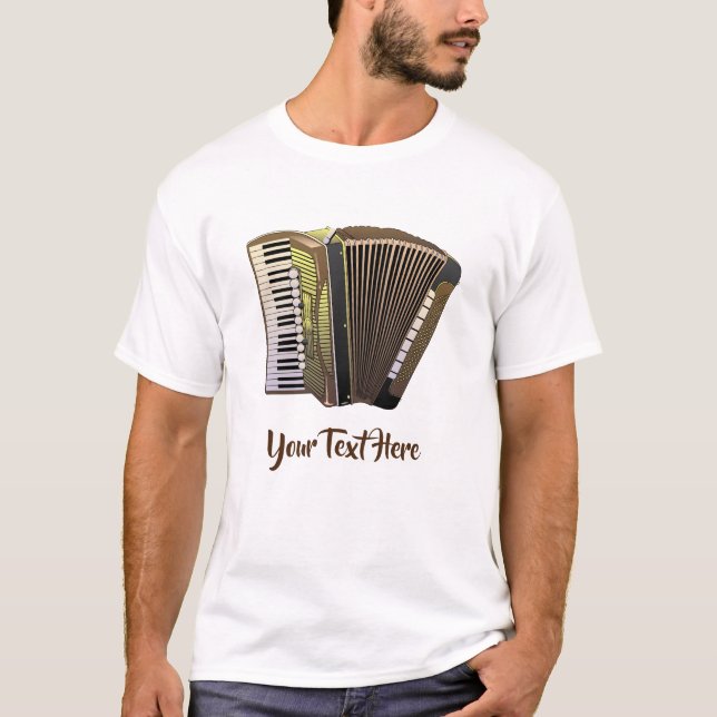 Accordion Musical Instrument Personalized T-Shirt (Front)