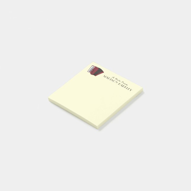 Accordion Musician Band Teacher Notes (Angled)