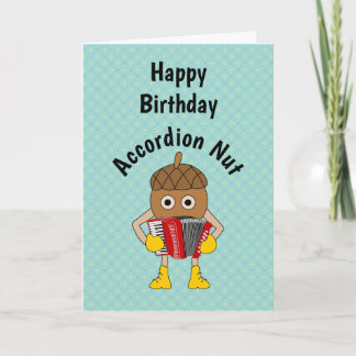 Accordion Nut Text Birthday Card