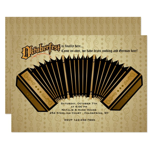 Accordion Oktoberfest Invitation