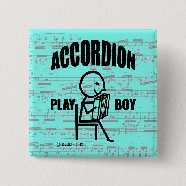 Accordion Play Boy Button (Front)