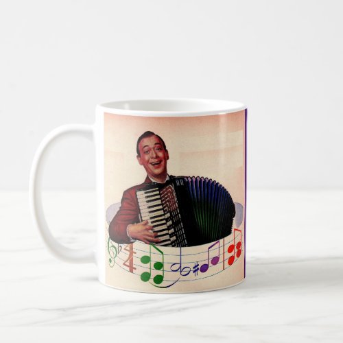 accordion player coffee mug