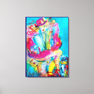 ACCORDION PLAYER IN THE NIGHT CANVAS PRINT