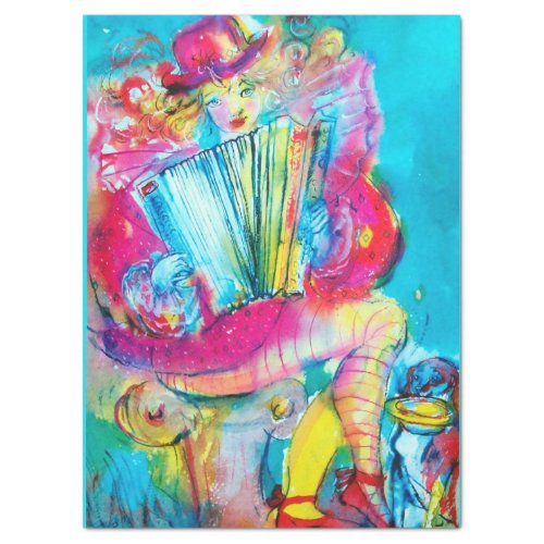 ACCORDION PLAYER IN THE NIGHT TISSUE PAPER
