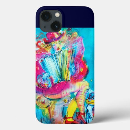 ACCORDION PLAYER IN THE NIGHT Watercolor iPhone 13 Case