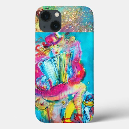 ACCORDION PLAYER IN THE NIGHT Watercolor iPhone 13 Case