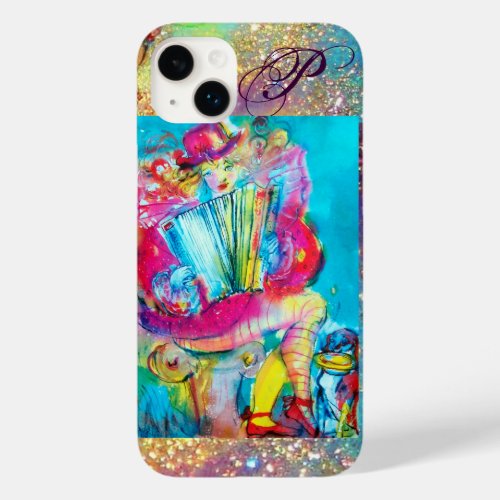 ACCORDION PLAYER IN THE NIGHT  Watercolor MONOGRAM Case_Mate iPhone 14 Plus Case