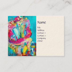 ACCORDION PLAYER IN THE NIGHT,white Business Card